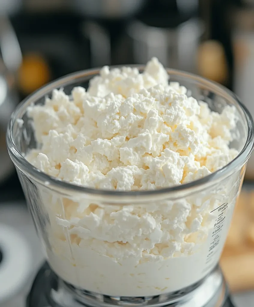 smooth blended cottage cheese in blender