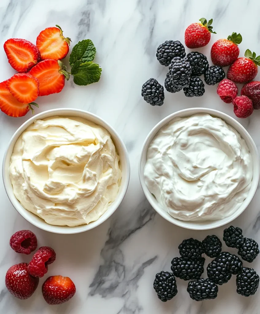 traditional vs healthy fruit dip recipe versions