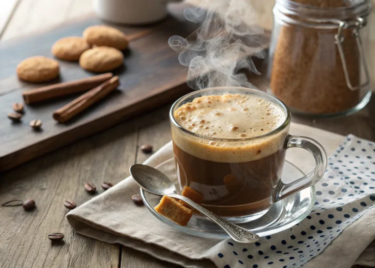 Frothy coffee loophole recipe in a morning setting