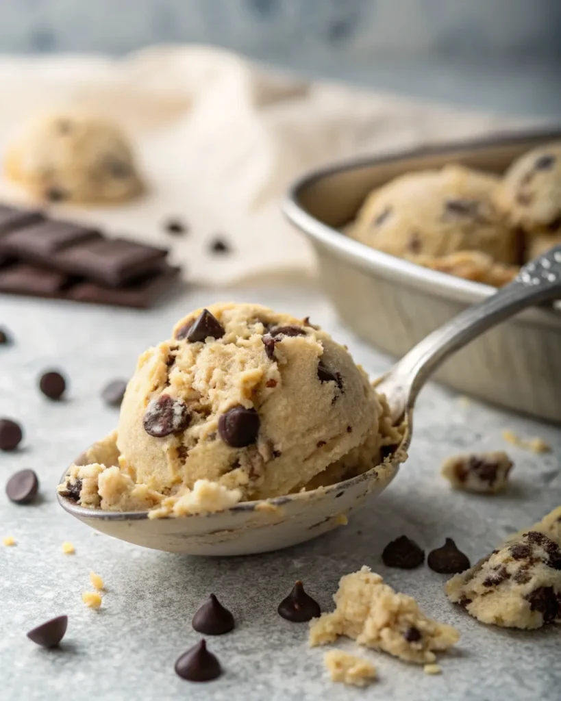 scoop of cottage cheese cookie dough
