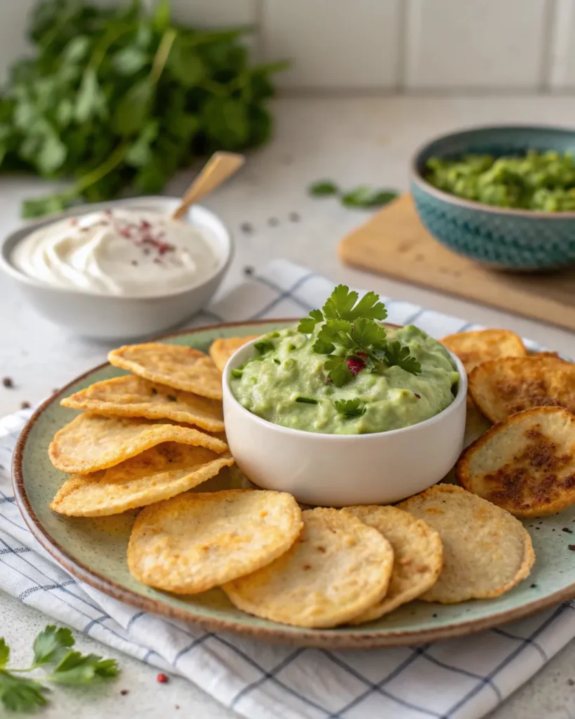 Cottage Cheese Chips Recipe 4 cottage cheese chips with healthy dips