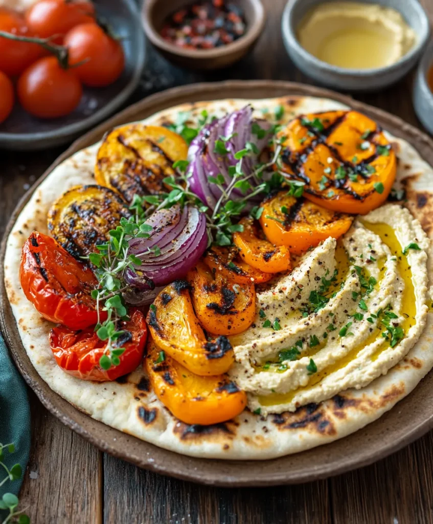 Topped cottage cheese flatbread