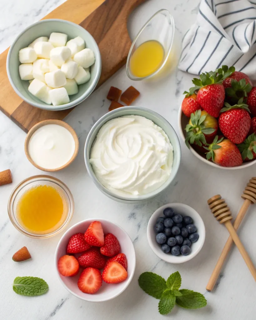 fruit dip recipe ingredients cream cheese fluff