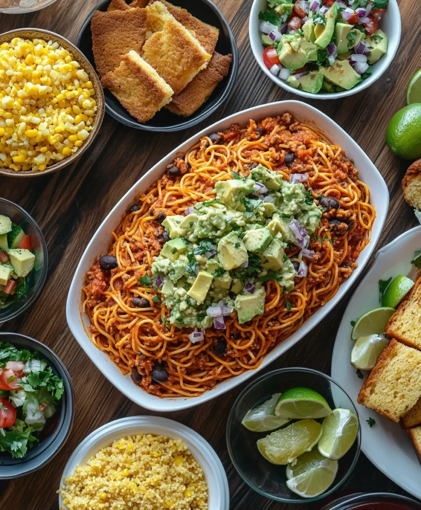 What to serve with taco spaghetti dinner