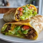 sliced Big Mac Wraps showing beef, cheese, lettuce, and pickles in a toasted tortilla